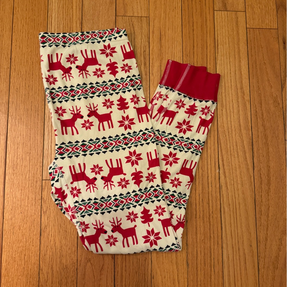 Hanna Andersson Reindeer Print Leggings, Adult large